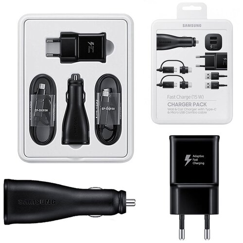 Samsung Punjač i auto punjač set ORG. sa microUSB i Type-C kablom Fast Charge power pack EP-U3100WBEGWW... Cijene