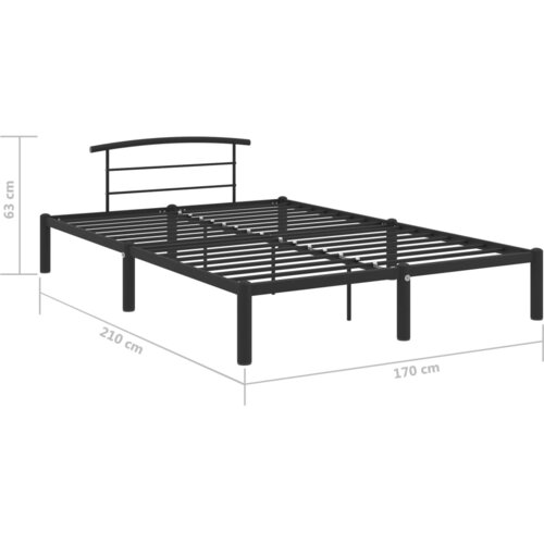  Okvir za krevet crni metalni 160 x 200 cm Slike