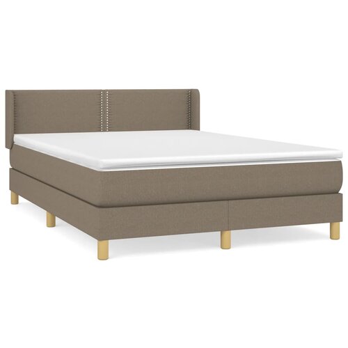 Maison Chic Box spring postelja - Vzmetna postelja z vzmetnico taupe 140x200 cm blago SL14845, (21883339) Cene