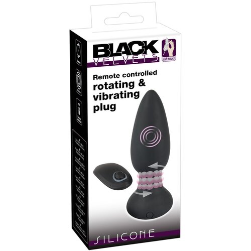 Black Velvets Remote Controlled Silicone Rotating &amp;amp; Vibrating Plug Slike