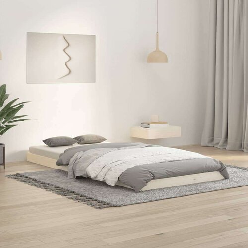  Posteljni okvir bel 90x200 cm trdna borovina, (20726542) Slike