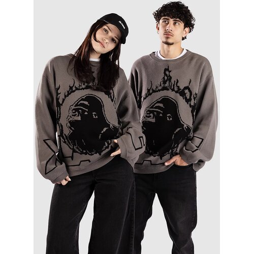 XLARGE Ring Of Fire Knit Pulover charcoal Cene