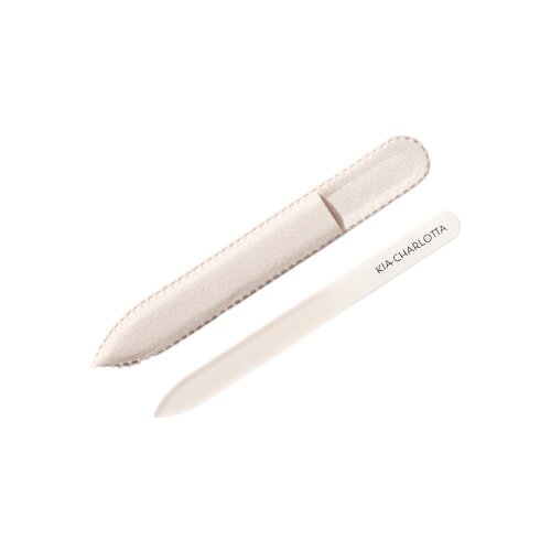 Kia-Charlotta glass nail file - beige Slike