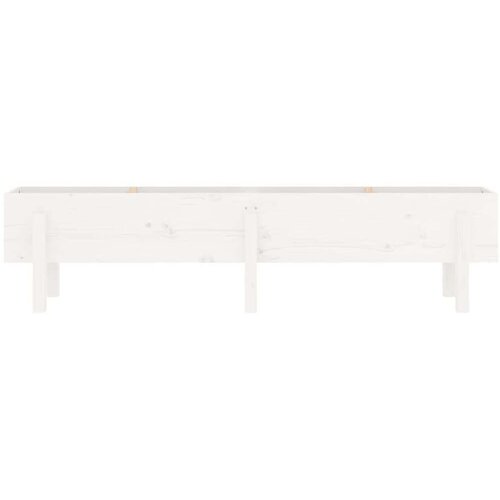 VidaXL Povi&amp;scaron;ena vrtna gredica bijela 160 x 30 x 38 cm masivna borovina Slike