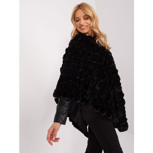Wool Fashion Italia Poncho-AT-PN-2347.16-black Slike
