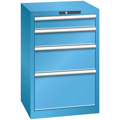 LISTA Predalnik s 4 predali, ŠxGxV 564 x 572 x 850 mm, svetlo moder Cene