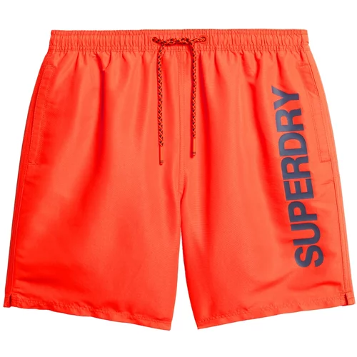 Superdry Kratke kopalne hlače marine / oranžno rdeča