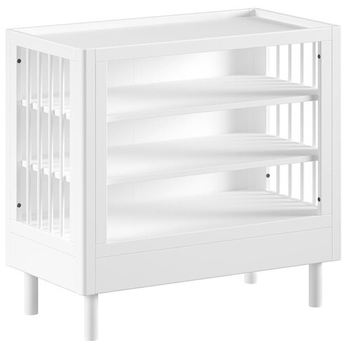 Vipack Bijela dječja komoda od masivne bukve s promjenjivim stolom 100x79x55 cm Forrest – Cijene