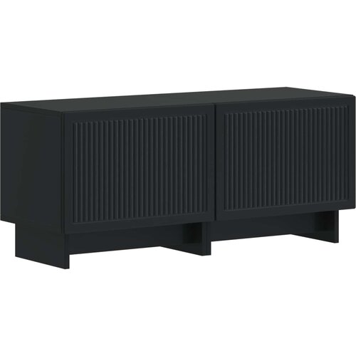  5-dijelni LED TV ormarić Crna Konstruirano drvo Slike