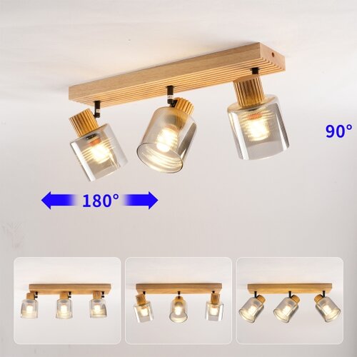  Brilagi - Spot svetiljka HYGGE 3xE14/15W/230V drvo/dimljeno Slike