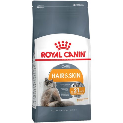 Royal Canin FCN Hair & Skin, uravnotežena potpuna hrana za odrasle mačke, za njegu i nutricionističku potporu dlake i kože, 400 g Cene