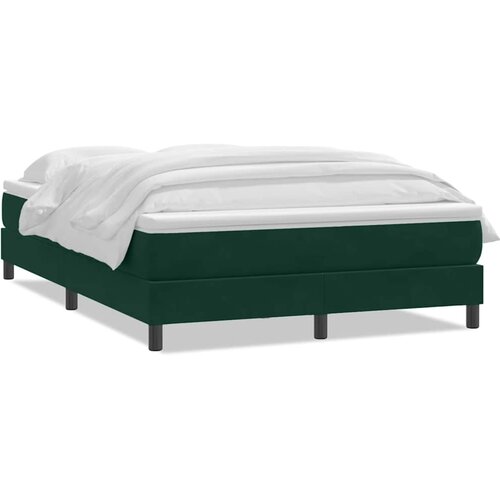 Box Spring krevet s madracem tamno zeleni 160x220 cm bar&amp;scaron;un Slike