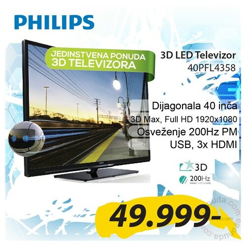 Philips 40PFL4358H 3D televizor Slike