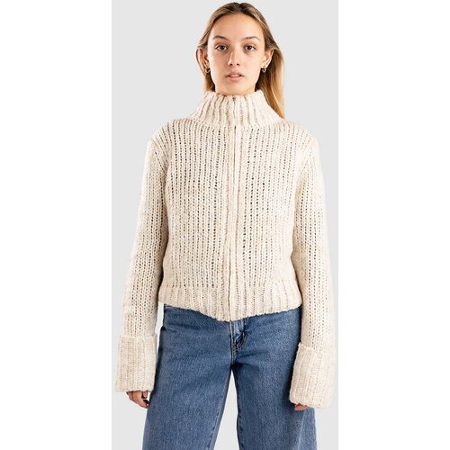 24COLOURS Knitted Full Zip Pulover beige Slike