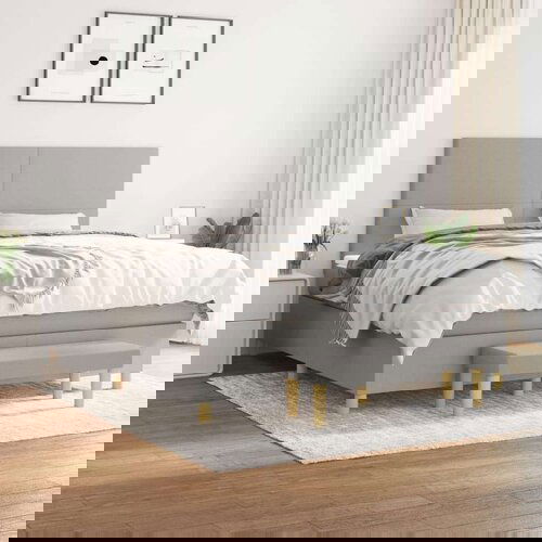  Box spring s madracem svjetlosiva 160x200 cm tkanina Cijene