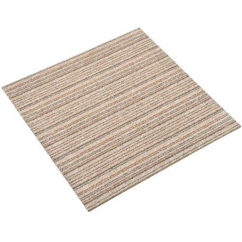  Tepih 20 pcs Prugasta bež 50 x 50 cm 100% Polipropilen - Prugasta bež Cene