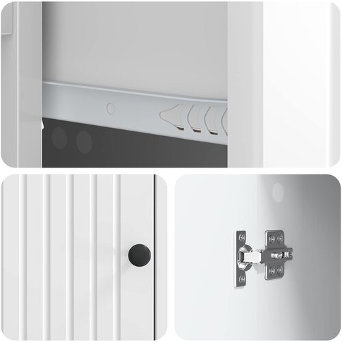  Kreveta s ladicama Bijela visokog sjaja 66 x 34,5 x 90 cm Slike