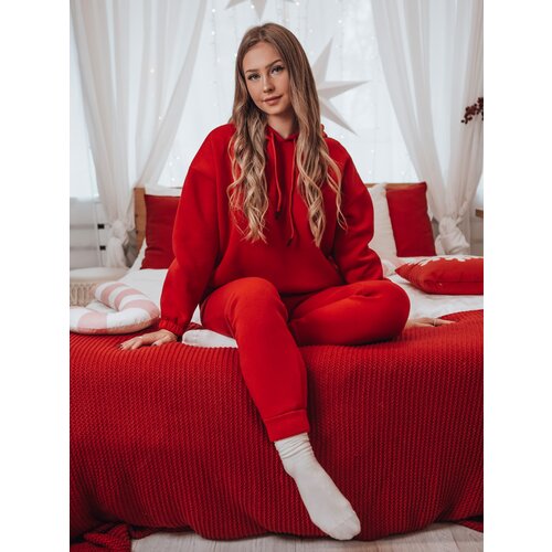DStreet Komplet damski dresowy KSENIIA PREMIUM czerwony Slike
