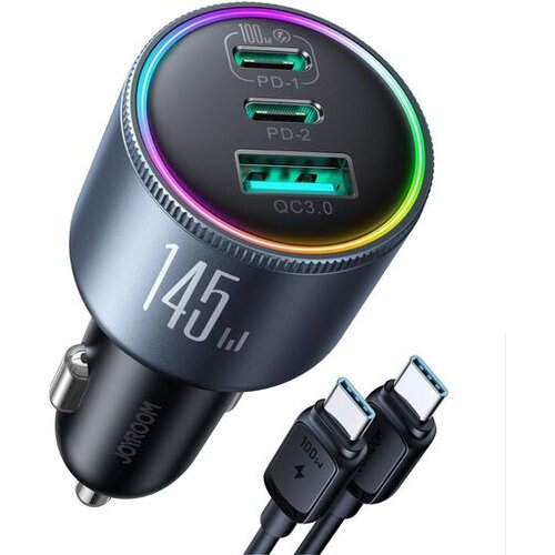 Joyroom avtomobilski polnilec JR-CCN07, 145 W, PD, QC, 2x USB-C, 1x USB-A Slike