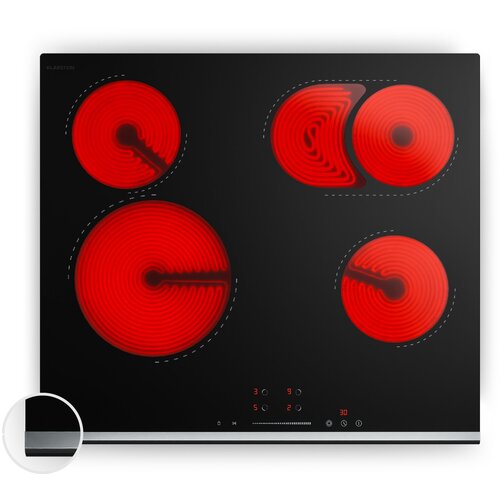Klarstein Verosteel steklokeramična kuhalna plošča | 4 cone | Minimalistično, Močno | 6600 W | 60 cm Cene
