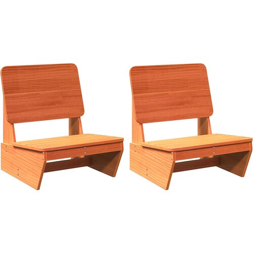 Maison Chic Vrtni stoli - Stol za vrt 2 kosa Wax Brown Masivni les borovega lesa JS1360, (21878809) Cene