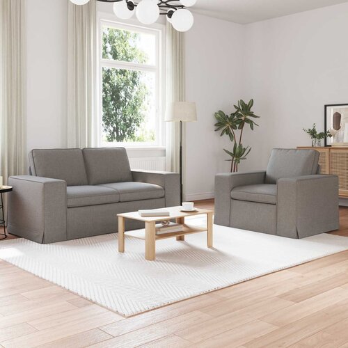  Set sofe 2 pcs Sivo-smeđa 162 x 80 x 82 cm tkanina Cene