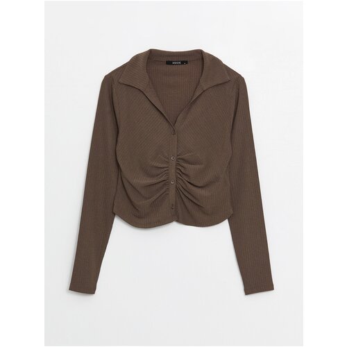 LC Waikiki Shirt Collar Plain Long Sleeve Women&amp;#039;s Blouse Slike