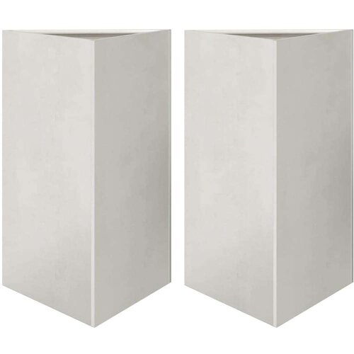 VidaXL Vrtne sadilice 2kom trokutasta 50x43x75cm od nehrđajućeg čelika Slike