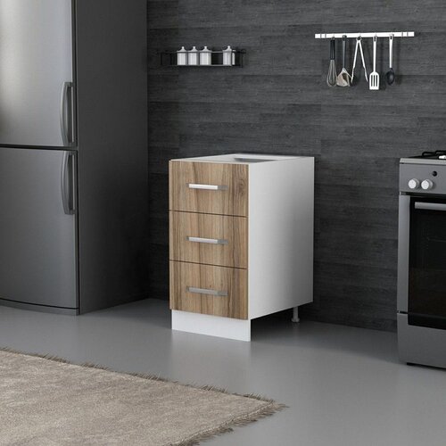 Hanah home kuhinjski element Minar 4159, 45 cm, beli / dore Slike
