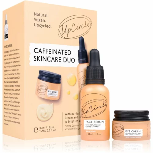 UpCircle Caffeinated Skincare Duo darilni set (za osvetljevanje kože in hidratacijo)