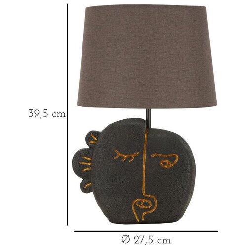 Mauro Ferretti Smeđa stolna lampa s tekstilnim sjenilom (visina 39,5 cm) Tribal &amp;ndash; Slike