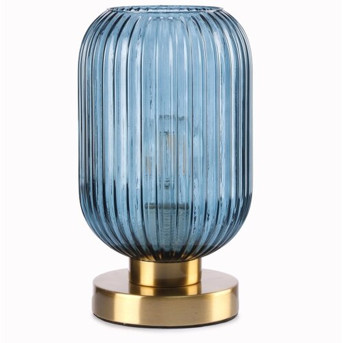  ONLI - Stona lampa DOROTY 1xE27/22W/230V plava/zlatna Slike