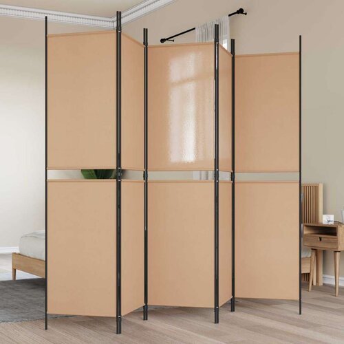  5-Panelni Pregrađivač Bež 250 x 200 cm Tkanina - Bež 250 x 200 cm Cene