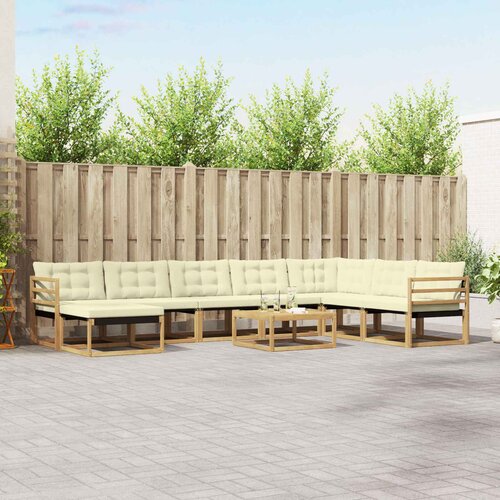  Set vanjskih sofa 9 pcs Bijela i krem 79 x 79 x 37 cm Cene