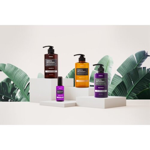 KUNDAL Honey &amp;amp; Macadamia White Musk naravni &amp;scaron;ampon za suhe in po&amp;scaron;kodovane lase 500 ml Slike