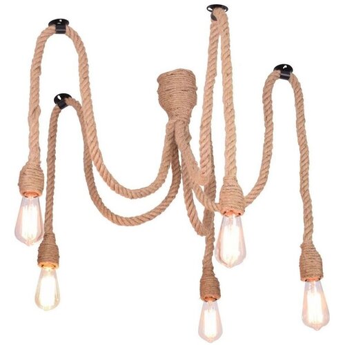  LED luster na sajli ROPE CASA 5xE27/10W/230V pauk Cene