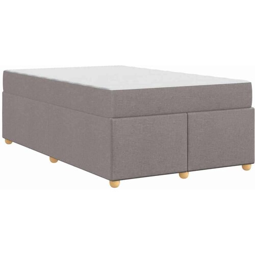 vidaXL Konstrukcija postelje z vzmetnico Taupe 120 x 200 cm blago Cene