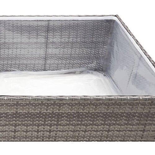  Vrtna sadilica siva 80 x 80 x 40 cm od poliratana Slike
