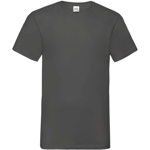 Fruit Of The Loom Grafitowa koszulka męska Valueweight V-Neck Cene