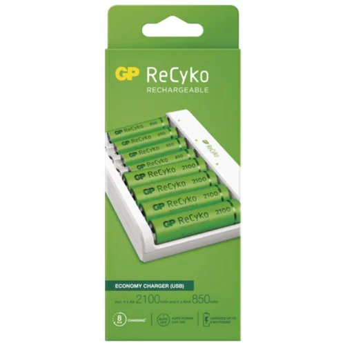 Gp Polnilec baterij Eco E811, 4× AA 2100, 4× AAA