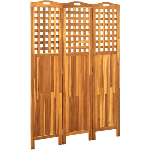 Furnova Paravan 3-delni 121x2x170 cm trden akacijev les, (21929947) Cene