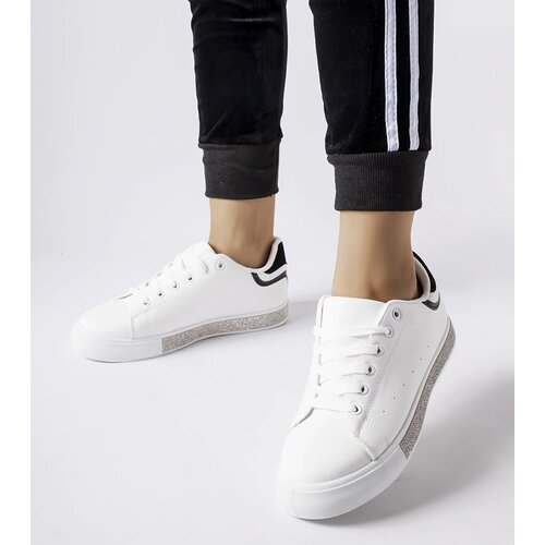 Gemre White and black sneakers with rhinestones Dina Cijene