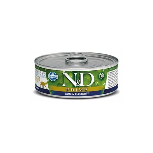 N&d hrana u konzervi za mačke - Prime - Jagnjetina i borovnica - 80gr Slike