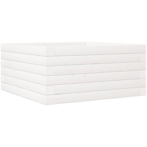 Vrtna sadilica bijela 50 x 50 x 23 cm od masivne borovine Slike