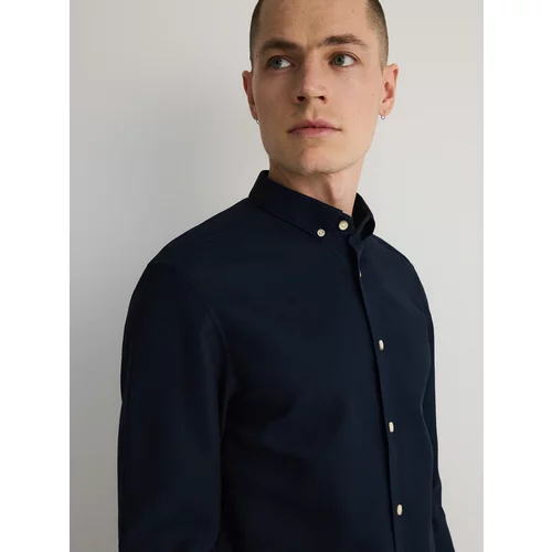 Reserved - Regular fit obična košulja - mornarsko plava