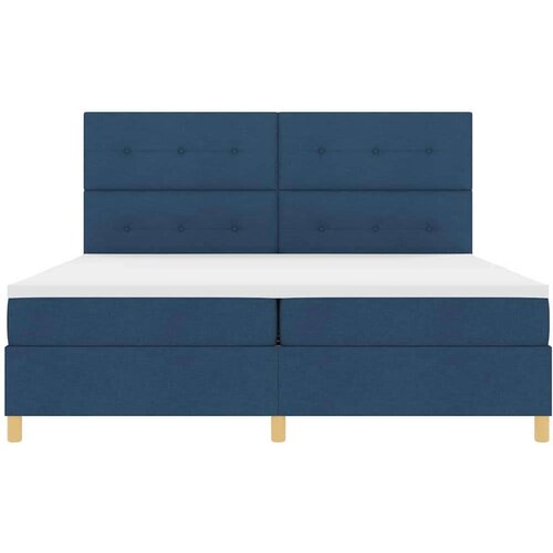 Box spring krevet s madracem Plava 200 x 200 cm tkanina Slike