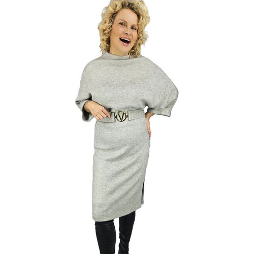 Pri Knitted midi dress with belt and bat sleeves ALENA Cijene