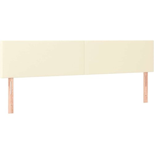  Uzglavlja 2 kom krem 80x5x78/88 cm od umjetne kože Slike