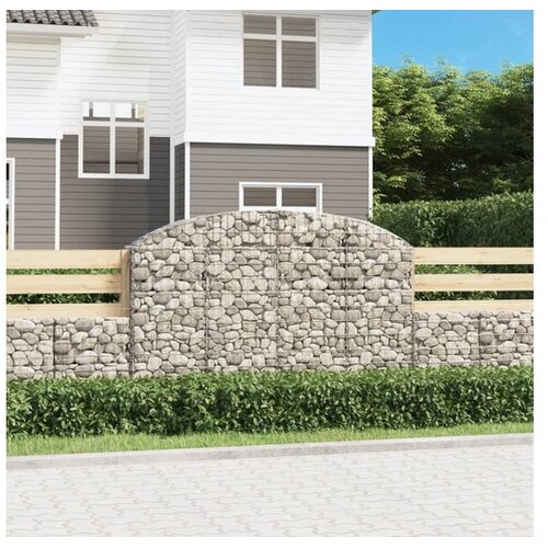  Gabionska ko&scaron;ara s lukom 200x30x120/140 cm pocinčano željezo Cijene