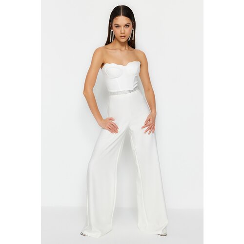 Trendyol Pants - Ecru - Cigarette pants Slike